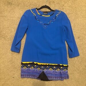 Anthony Mark Hankins - Blue Top with Yellow Accents